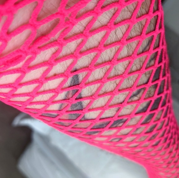 Hot Pink Fishnets - Picture 2 of 7